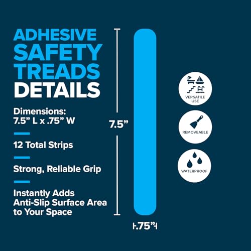 SlipX Solutions Non-Slip Bathtub Stickers – 12 Adhesive Treads for Safety