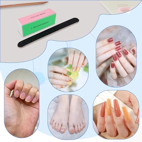 Black Nail File and Square Sponge Buffer Manicure Tool Kit