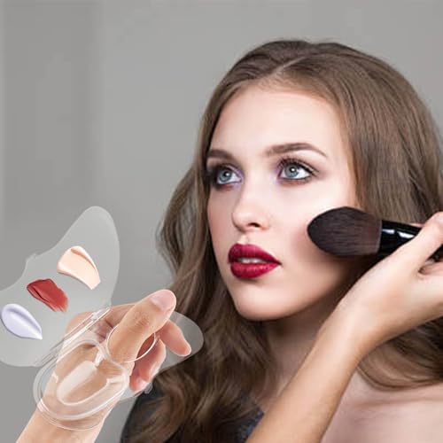 Transparent Acrylic Makeup Mixing Palette with Spatula Butterfly Shape