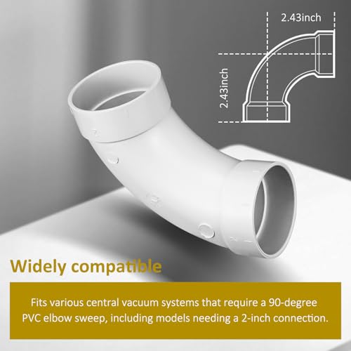 GULUANT 2 Pack 90 Degree Elbow Fittings for 2" Vacuum Pipe