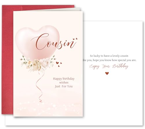 So Lucky to Have a Lovely Cousin Birthday Card - Heartfelt Greetings for Any Age