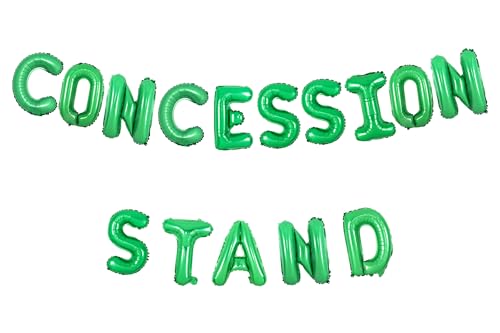 Wonmelody Concession Stand Foil Balloon Banner 16 Inch Green Sports Party Decor