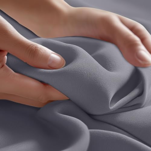 Queen Size Flat Sheet Set of 6 - Ultra Soft Grey Microfiber