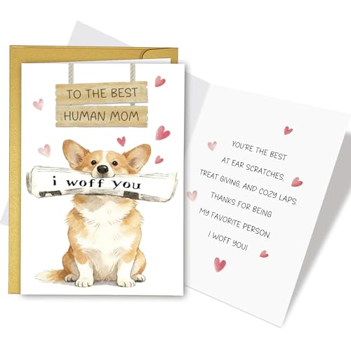 Cute Dog Mother's Day Card - Funny Keepsake for Dog Moms