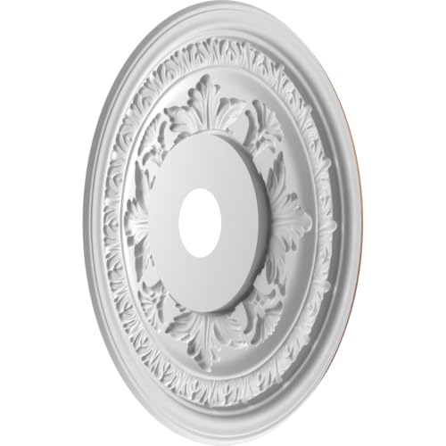22-Inch Aged Copper Ceiling Medallion - Ekena Millwork PVC Design