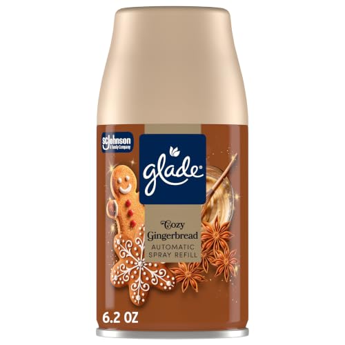Glade Cozy Gingerbread Automatic Spray Refill 6.2 oz - Holiday Fragrance, 70 Days