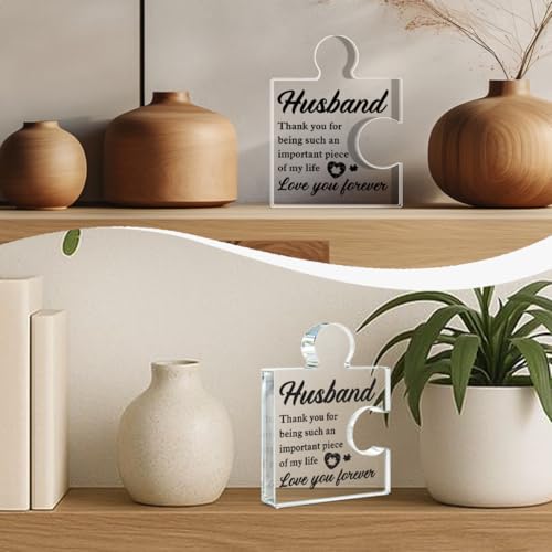 Acrylic Puzzle Plaque - Unique Gift for Husband | Home & Office Decor