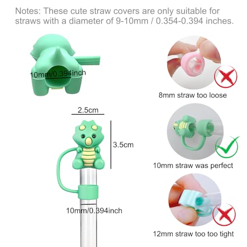Triceratops Silicone Straw Cover for Stanley Cup 10mm Topper