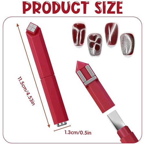 4 in 1 Cat Eye Nail Magnet Tool with Interchangeable Magnetic Heads