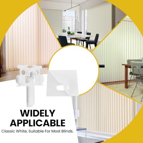 12 Sets Vertical Blind Repair Kit 0.19"W x 1.18"H with Stems, Gears & Pulleys