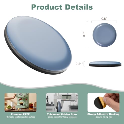 8-Pack Self-Adhesive Appliance Sliders for Easy Movement
