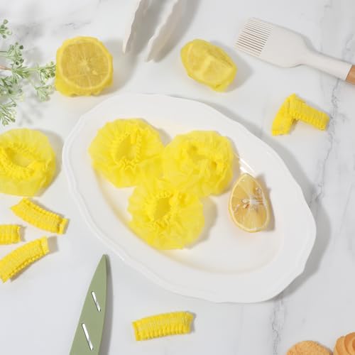 100 Lemon Wedge Stretch Covers for Seedless Juice Squeezing