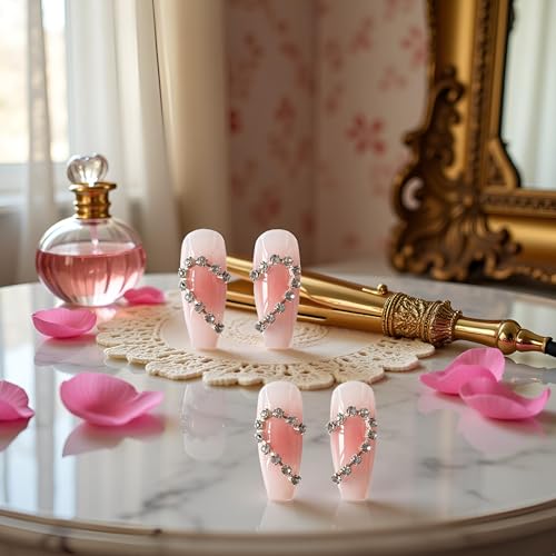 French Ballerina Press On Nails Long Acrylic False Nails Set