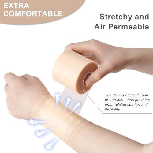 4 Pcs Pre Wrap Athletic Tape, Foam Underwrap Bandage Sports Tape, Wrists Elbow Knees Ankles Tape for Gymnastics Boxing Climbing