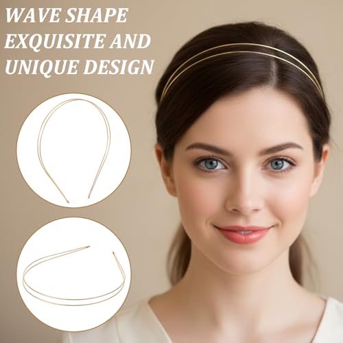 Mabor Gold Double Headband - Minimalist Aluminum Alloy Hair Accessory