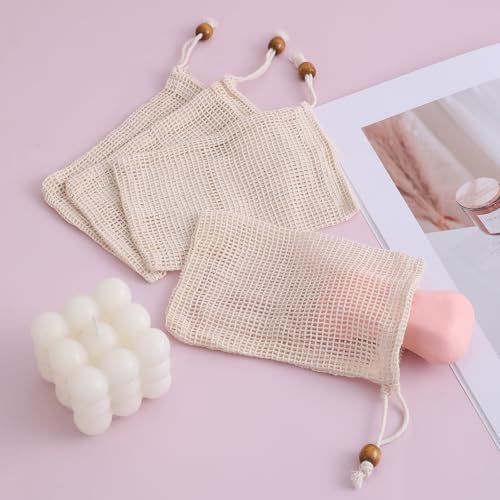 Sliverdew 5-Pack Natural Sisal Soap Exfoliating Bag and Saver