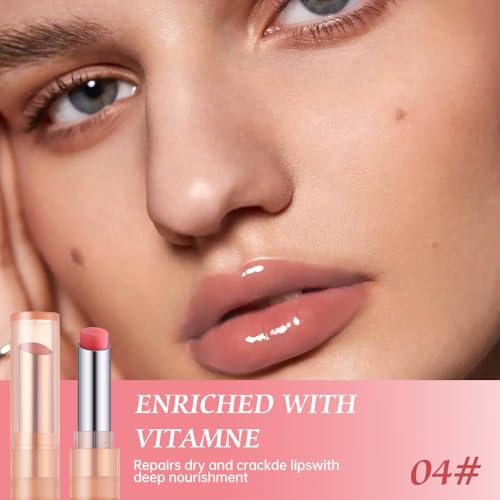 Hxssll Moisturizing Lip Balm with Vitamin E and Shea Butter - Tinted Lip Care for Dry Chapped Lips