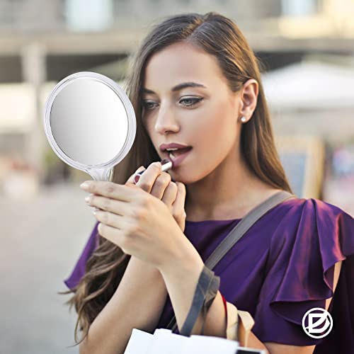 D Handheld Double-Sided Mirror - 1X/2X Magnification, 4"