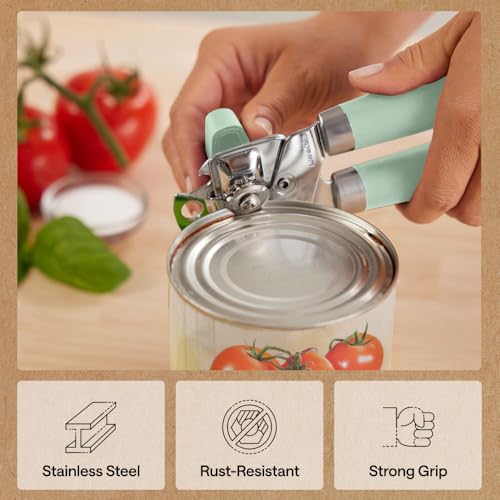 Gorilla Grip Mint Stainless Steel Manual Can Opener - Heavy Duty Kitchen Tool