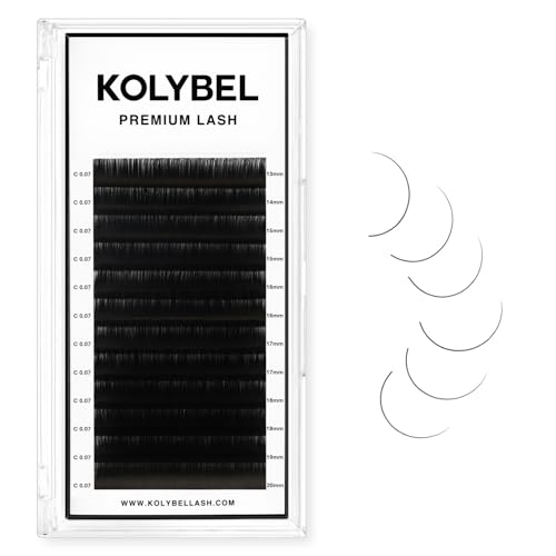 Kolybel Classic Lash Extensions 0.07 C Curl 13-20mm Mixed Silk Eyelash Trays