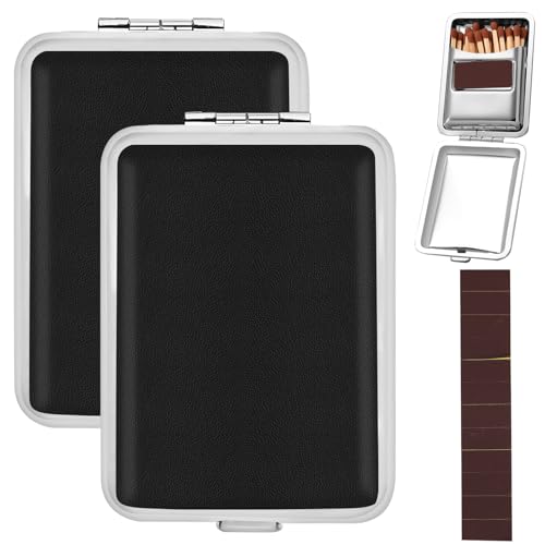 2Pcs Stainless Steel Match Box Case - Portable & Dampproof