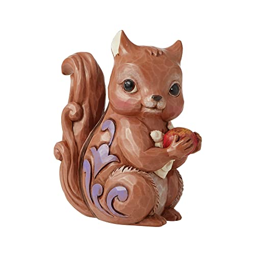Enesco Jim Shore Heartwood Creek Chipmunk Holding a Nut Miniature Figurine, 3.75 Inch, Multicolor