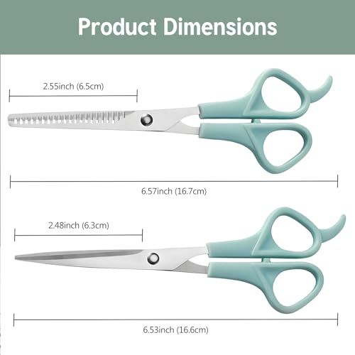 Kootinn Professional Hair Cutting Scissors and Thinning Shears 2-Pack