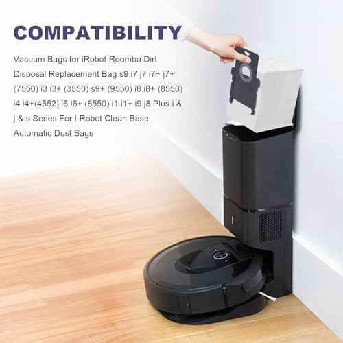 JoaSinc Reusable Vacuum Bags for Roomba i, j, s Series - 3 Pack Zipper Bag