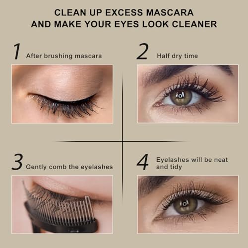 Docolor Metal Eyelash Comb & Lash Separator Tool with Cover