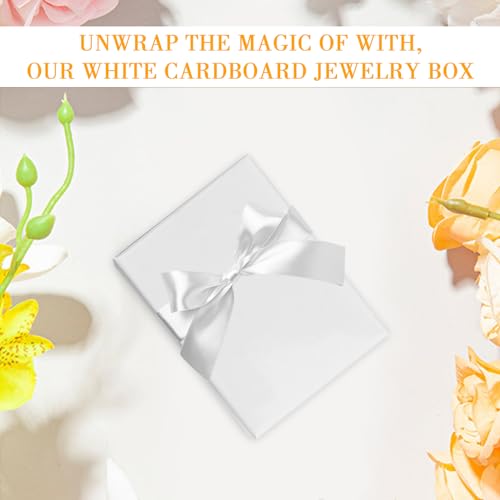 Jewelry Gift Boxes - White Cardboard, 10 Pack, 3.08x2.3x1.1 in