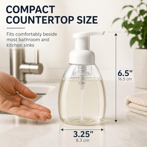 Bar5F 8.5 oz Foaming Soap Dispenser - Reusable BPA-Free Soap Pump