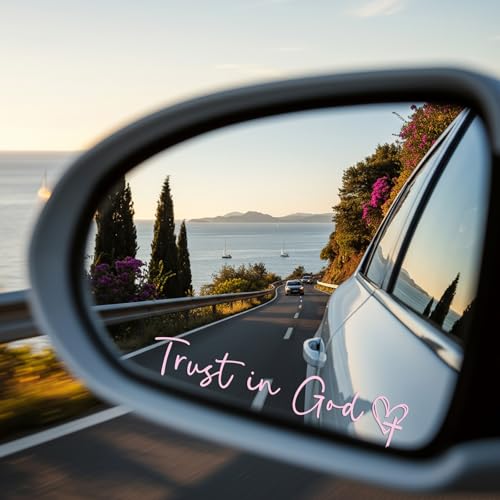 Trust in God 4-Inch Vinyl Decal - Christian Sticker with Cross & Heart