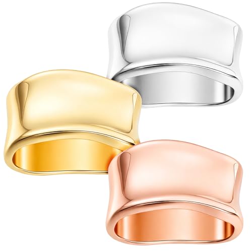 3 Pcs Minimalist Silk Scarf Clips - Gold, Silver, Rose Gold