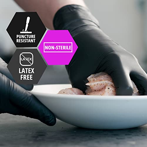 MED PRIDE Black Nitrile Gloves, Small Size, 1000-Count, Powder-Free