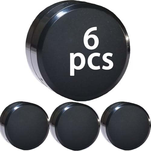 Magnetic Shower Curtain Weights - 6 Pack, 1.6" x 1.6", Black