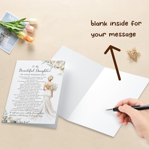 To My Daughter on Your Wedding Day Card - Heartfelt Gift from Parents