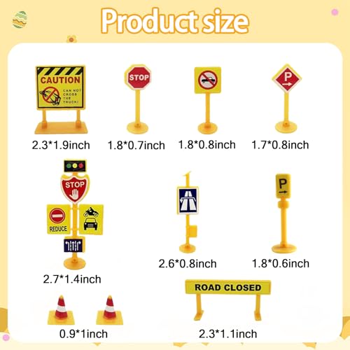 16pc Mini Construction Vehicle Cake Toppers Set - Variety 3