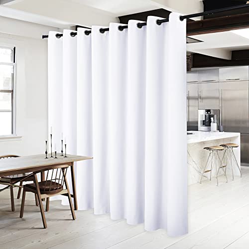 NICETOWN White Patio Door Curtain Panel 120" W x 84" L - Nursery & Dining Room