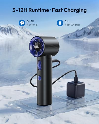 Gaiatop Portable Turbo Fan - 100-Speed Handheld & Desk Fan