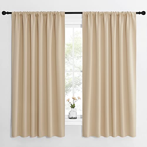 NICETOWN Room Darkening Curtains - Thermal Insulated Drapes, 62x63