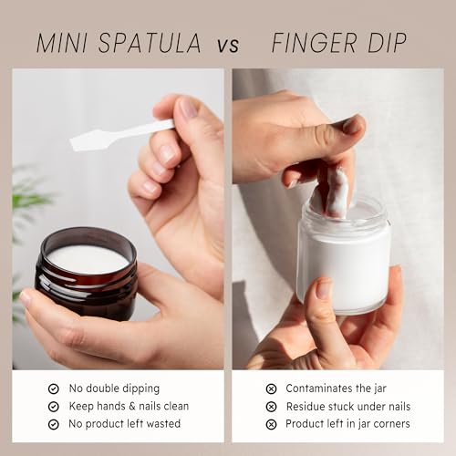 PANA 100pcs Disposable Plastic Cosmetic Spatulas 2.5 Inch White Cream Applicator