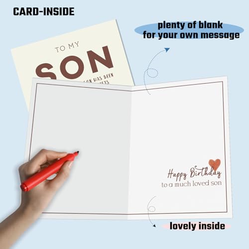 Funny Birthday Card for Son - Premium 5.9x8.3 Inch Card