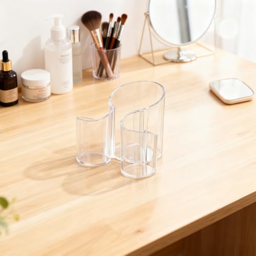 Cotton Pad Holder - Multi-Compartment Organizer for Bathroom