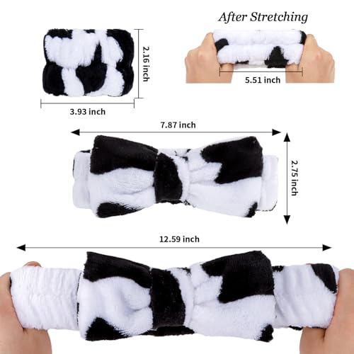 Casoty 6-Piece Spa Headband and Wristband Set for Face Washing