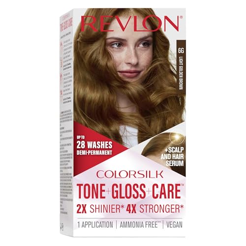 Revlon ColorSilk Demi-Permanent Hair Color - 6G Light Golden Brown