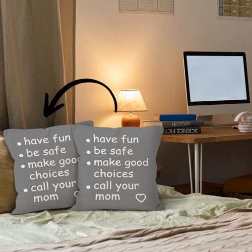 HIWX Inspirational Black Throw Pillow Cover, 18x18 Inch