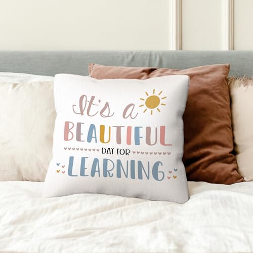 Beautiful kdqua Boho Classroom Pillow Covers 18x18 - Read Corner Decor, Gift for Teachers & Students