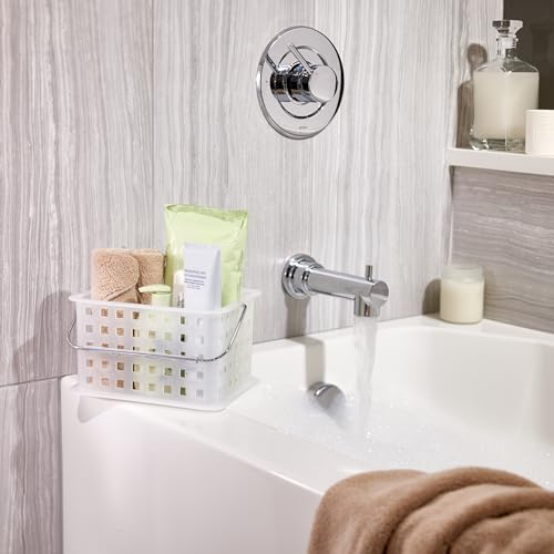 iDesign Small Clear Frost Shower Caddy Pack of 1 – Stackable Bathroom Organizer