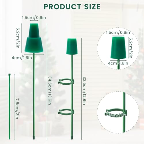 Christmas Tree Topper Holder Set with Adjustable Clips & Supports