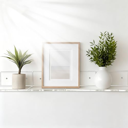 Acrylic Wall Shelves - 4 Pack Clear Display Ledges for Collectibles & Decor